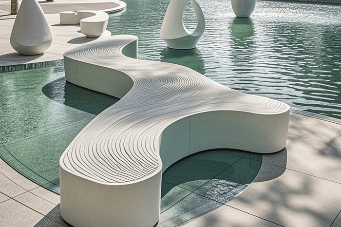 uhpc长椅_现代城市公共空间中的潮流新宠